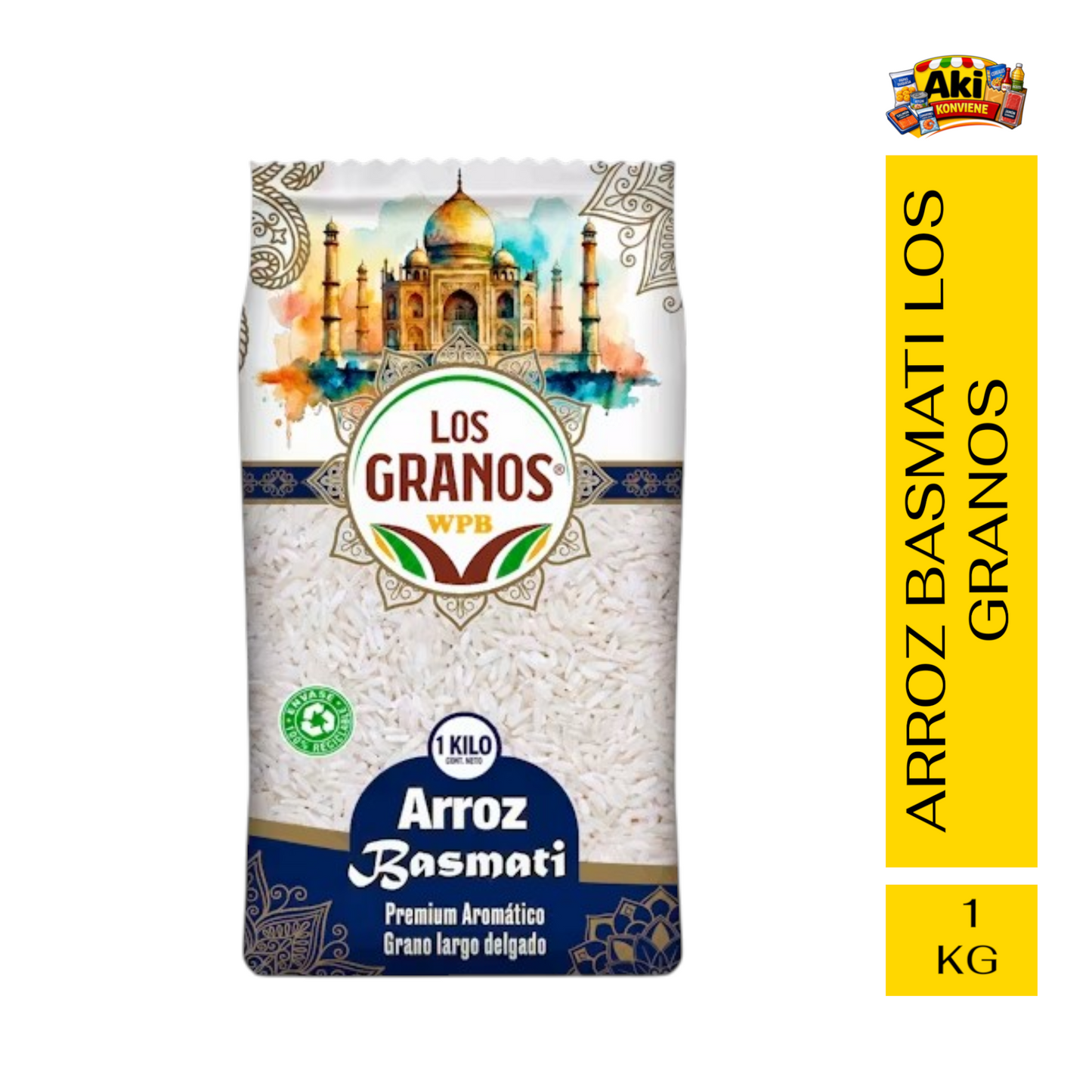 ARROZ BASMATI LOS GRANOS 1 KG