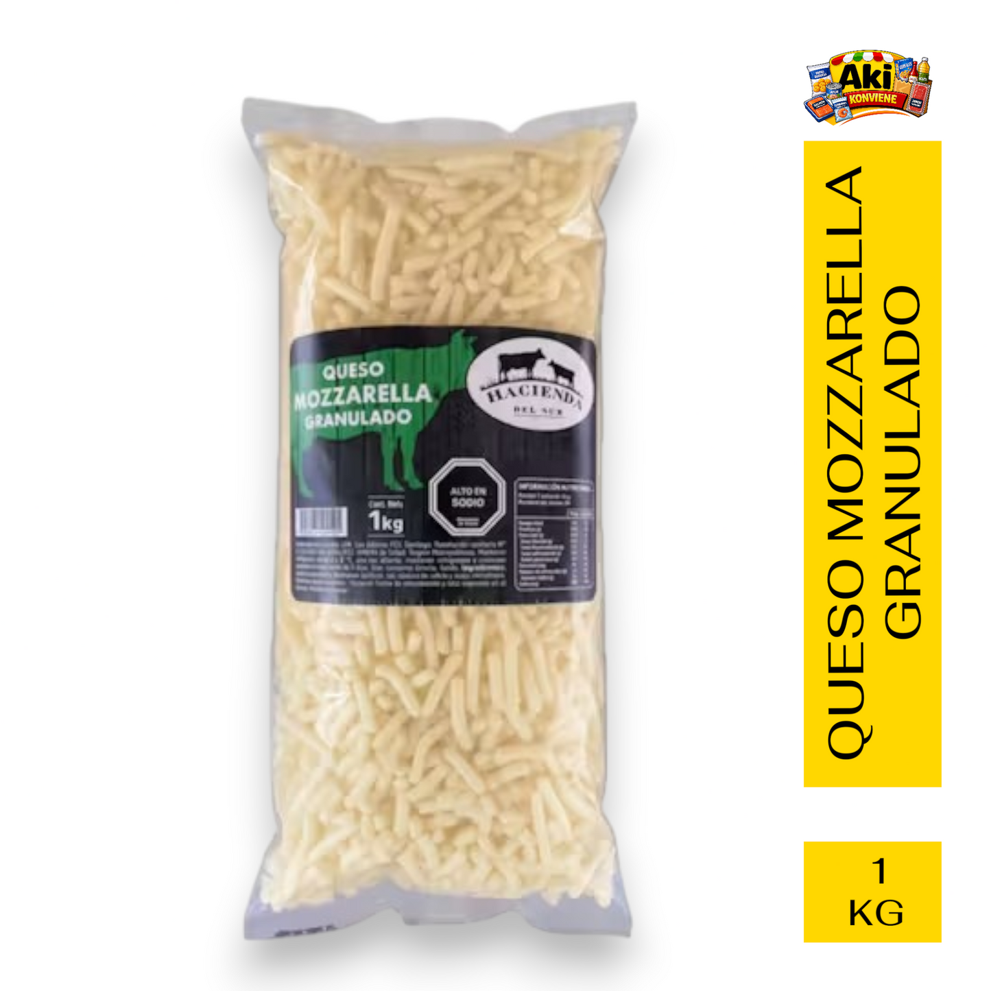 QUESO MOZZARELLA GRANULADO 1 KG