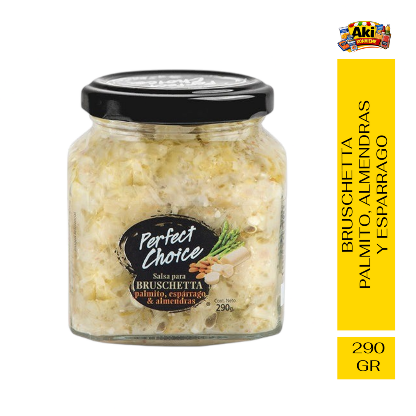 BRUSCHETTA PIMIENTO, ESPARRAGO Y ALMENDRAS PERFECT CHOICE 290 GR