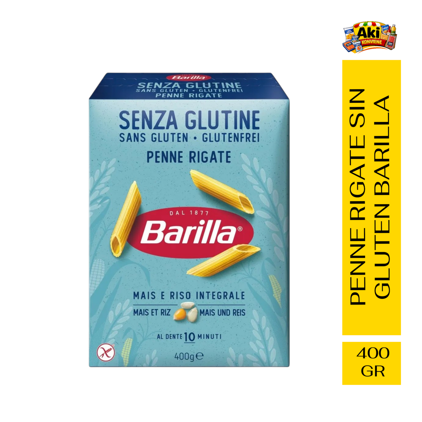 PENNE RIGATE SIN GLUTEN BARILLA 400 GR