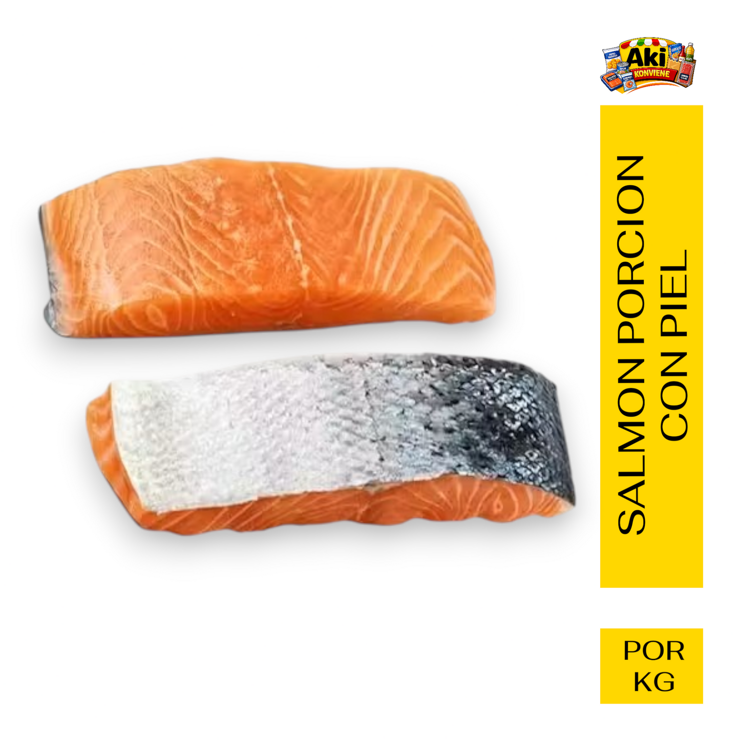 SALMON PORCION CON PIEL (POR KG)