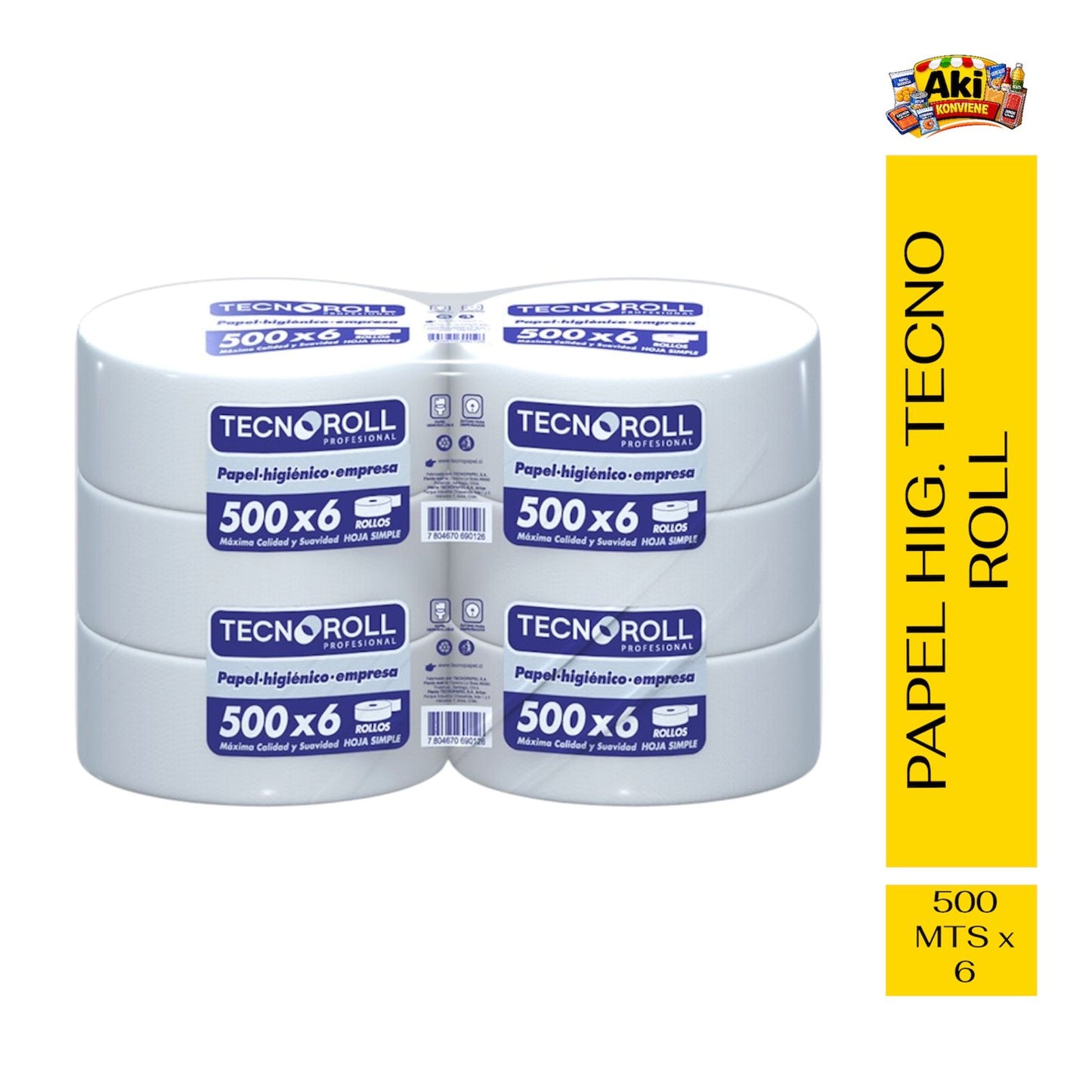 HIGIENICO TECNOROLL 6 X 500 MTS ( HIG. INDUSTRIAL )