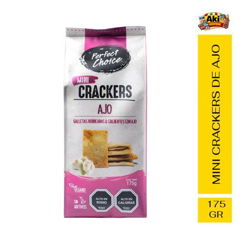 MINI CRACKERS DE AJO PERFECT CHOICE 175 GR