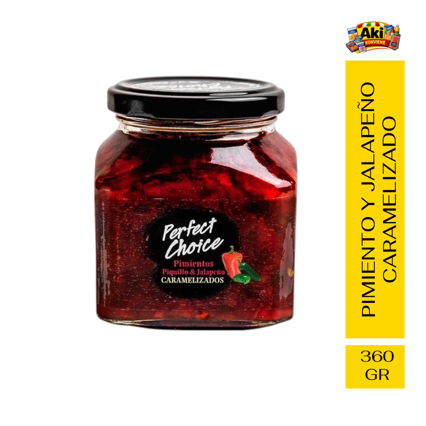 PIMIENTO Y JALAPEÑO CARAMELIZADO PERFECT CHOICE 360 GR