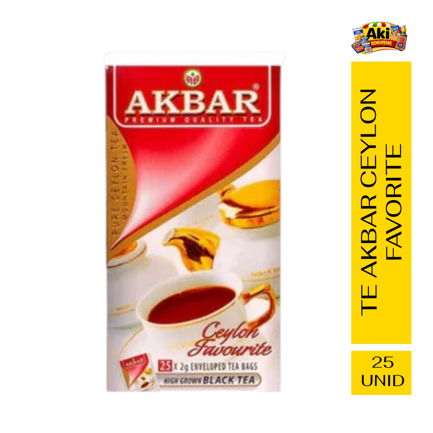 TE AKBAR PURE CEYLON FAVORITE 25 BOLSITAS