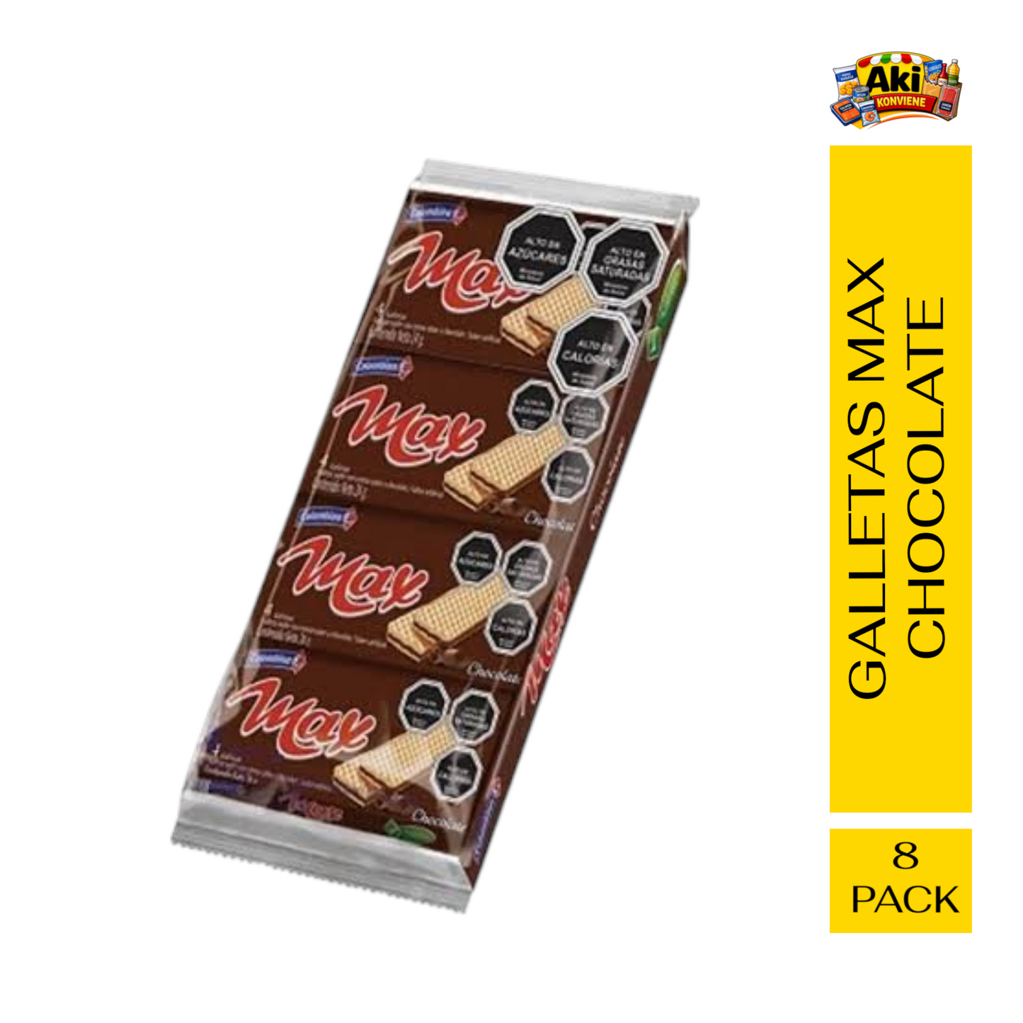 GALLETA MAX DE CHOCOLATE COLOMBINA 8 PACK