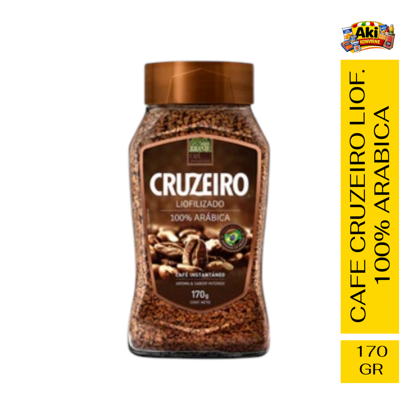 CAFE CRUZEIRO INSTANTANEO LIOF. 100% ARABICA 170 GR