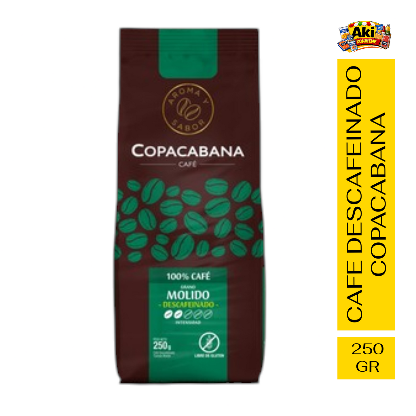 CAFE DESCAFEINADO COPACABANA 250 GR
