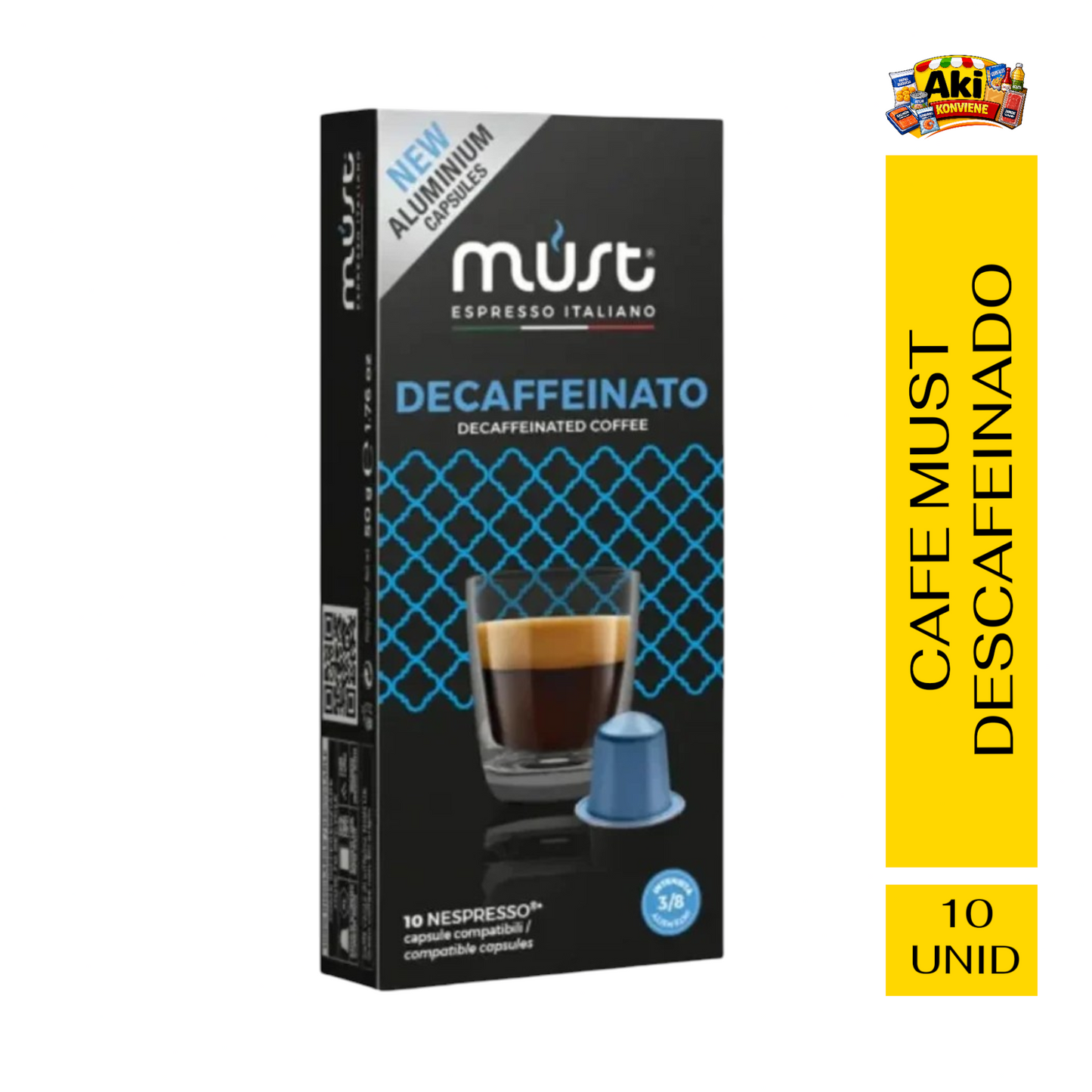 CAFE MUST DESCAFEINADO 10 UND.