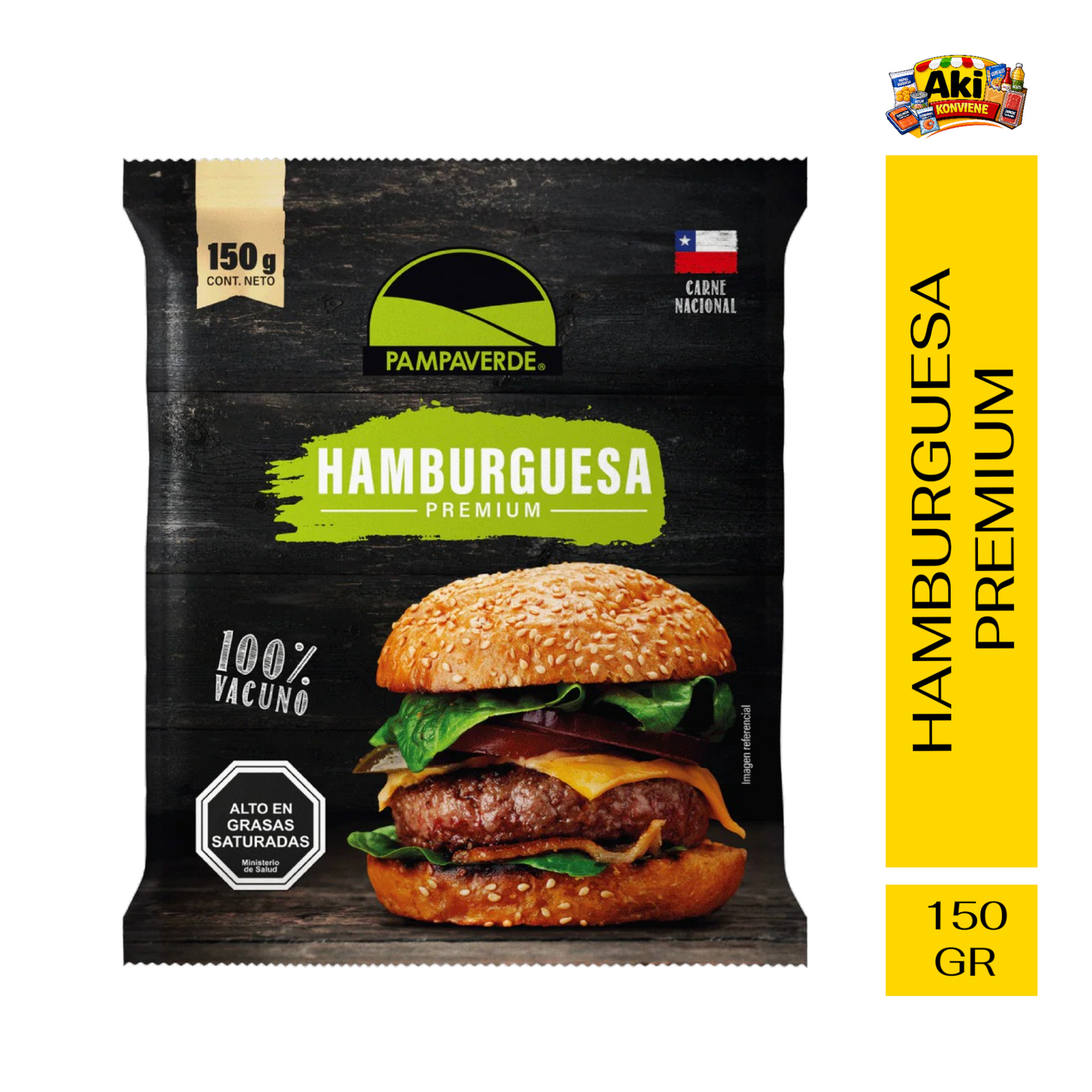 HAMBURGUESA PREMIUM PAMPA VERDE 150 GR