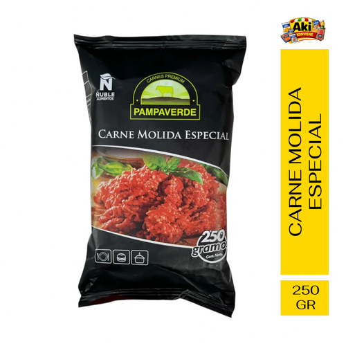 CARNE MOLIDA VACUNO ESPECIAL 7% 250 GR PAMPA VERDE