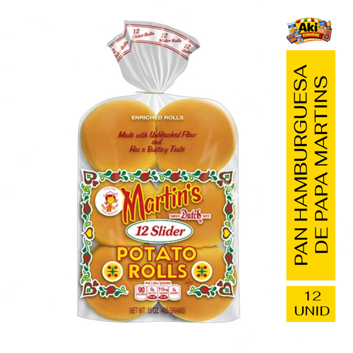 PAN HAMBURGUESA DE PAPA MARTINS 10 CM ( 12 UNID )