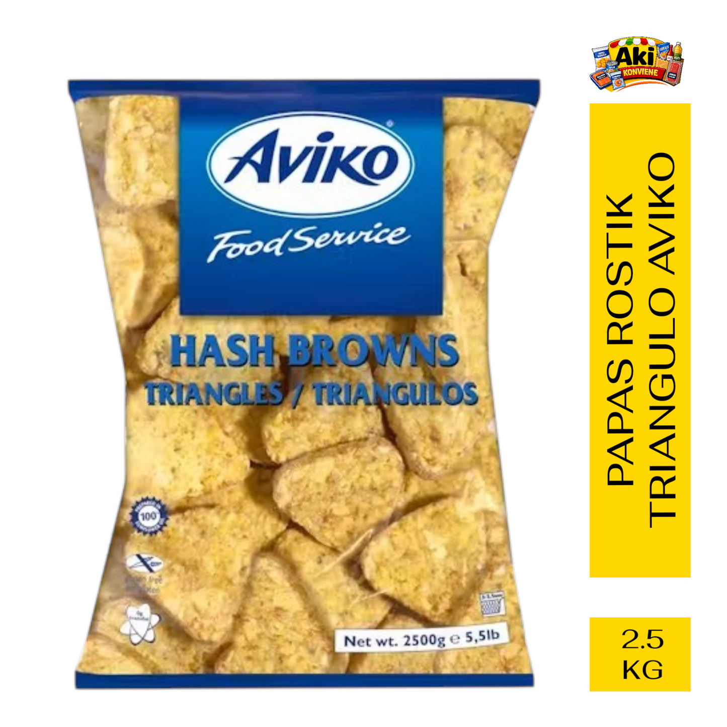PAPAS ROSTIK ( HAS BROWNS ) AVIKO 2.5 KG