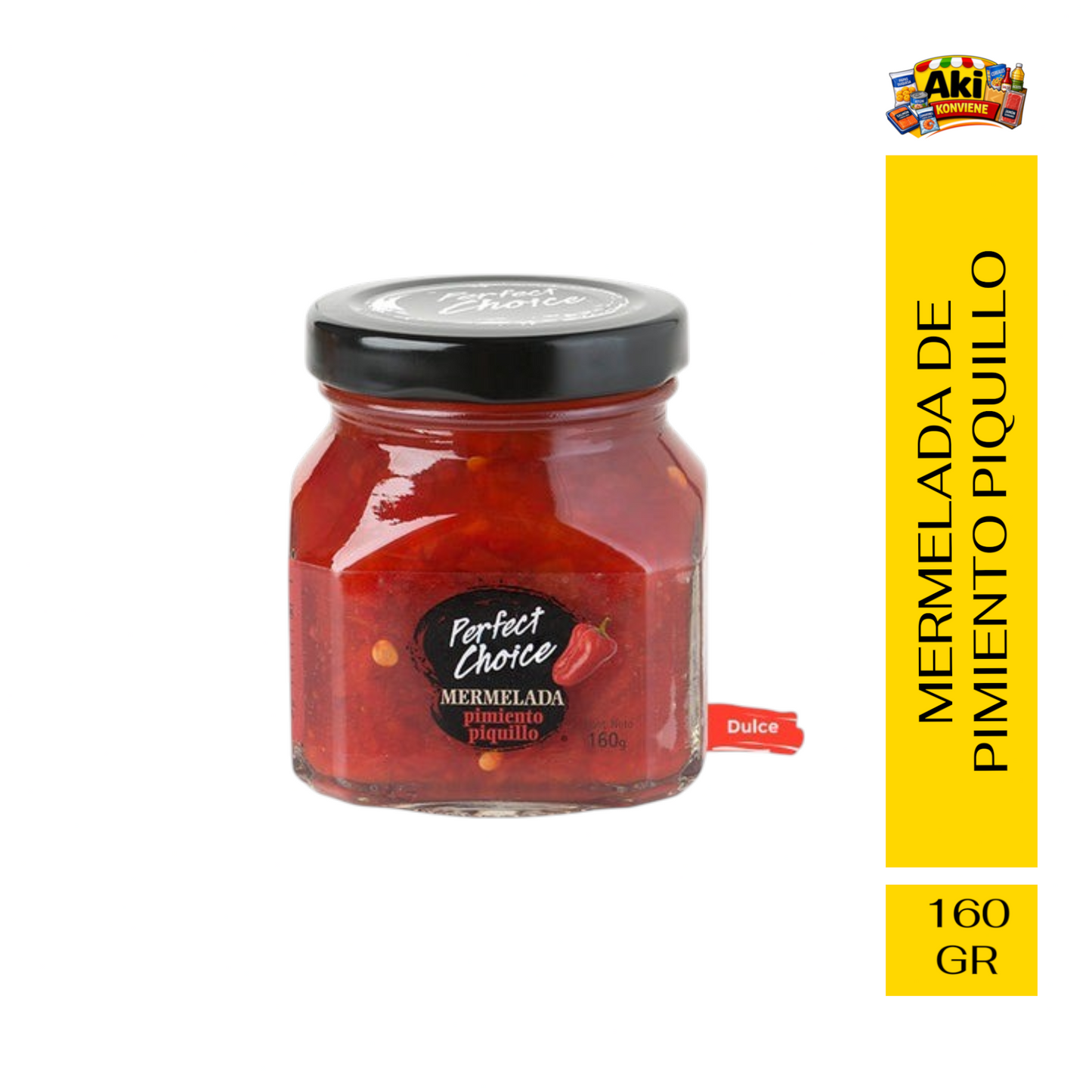 MERMELADA DE PIMIENTO PIQUILLO PERFECT CHOICE 160 GR