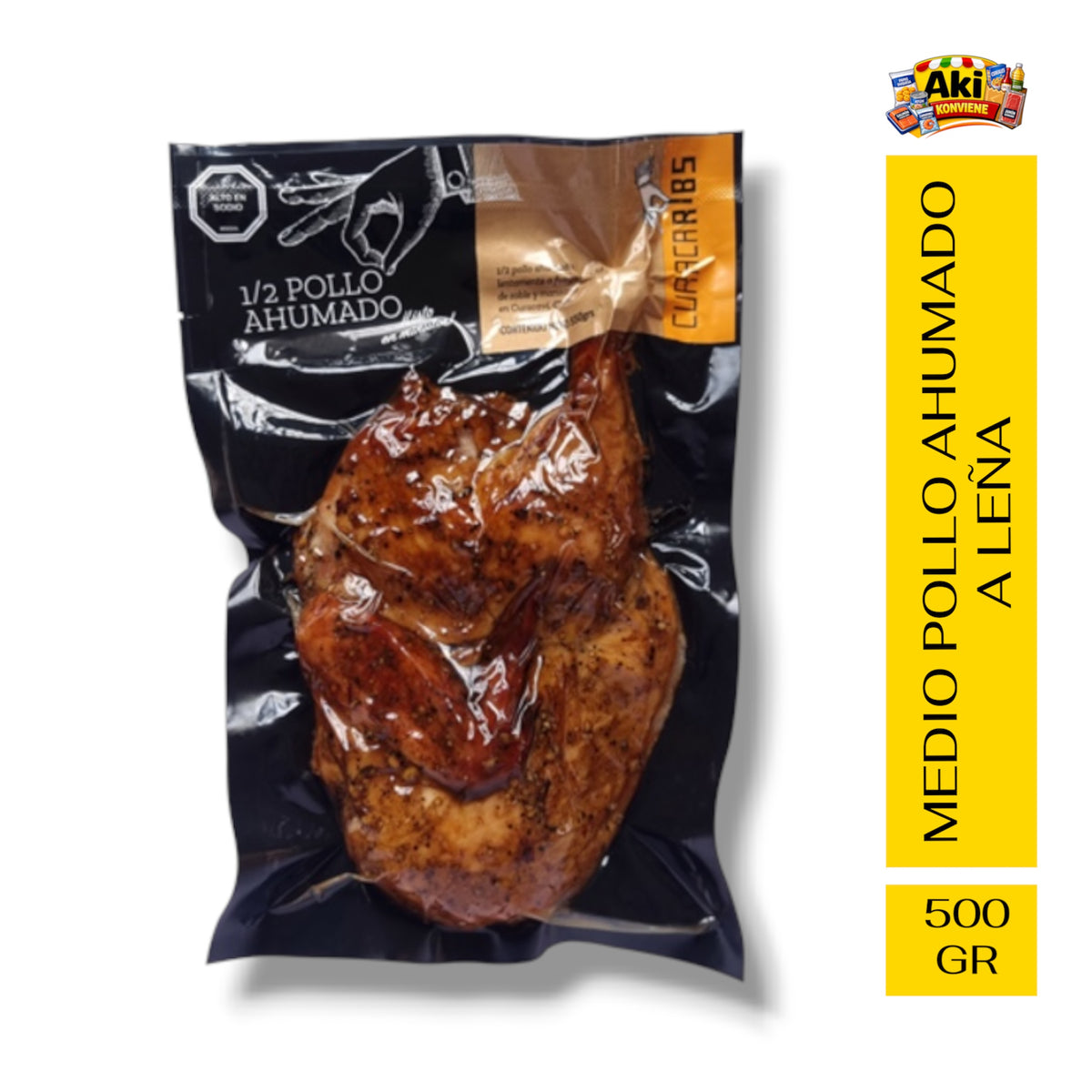 MEDIO POLLO AHUMADO EN LEÑA