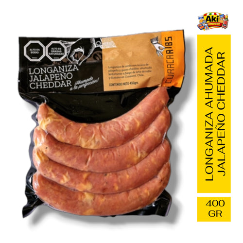LONGANIZA AHUMADA JALAPEÑO CHEDDAR 400 GR