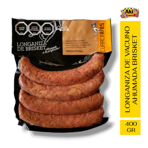 LONGANIZA DE VACUNO AHUMADA (BRISKET) 400 GR