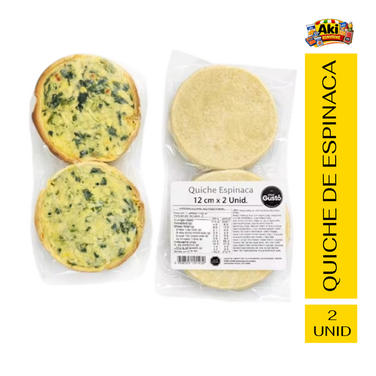 QUICHE ESPINACA 12CM PACK 2 UNID.