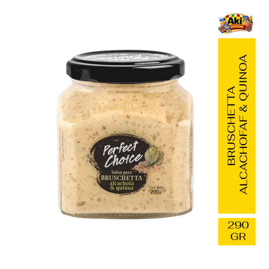 BRUSCHETTA ALCACHOFA Y QUINOA PERFECT CHOICE 290 GR