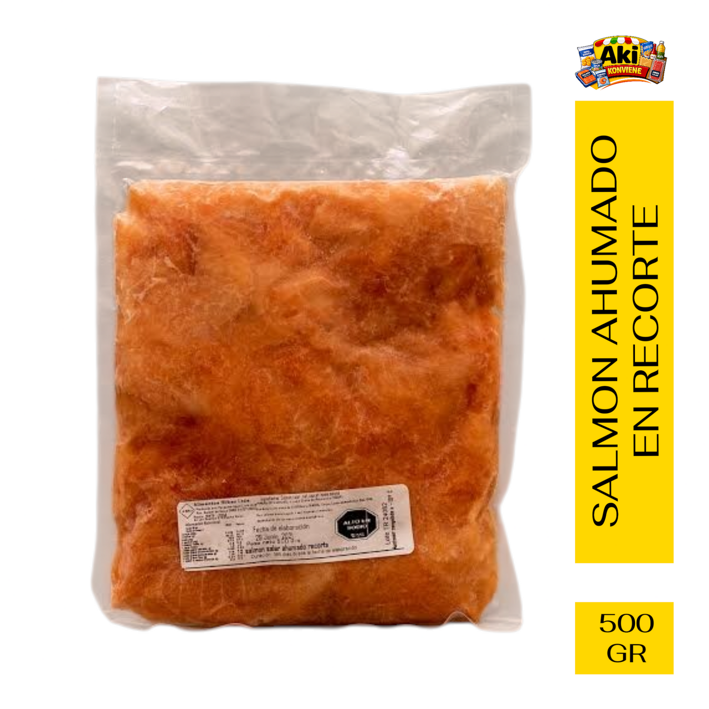 SALMON AHUMADO RECORTE  BILBAO 500 GR
