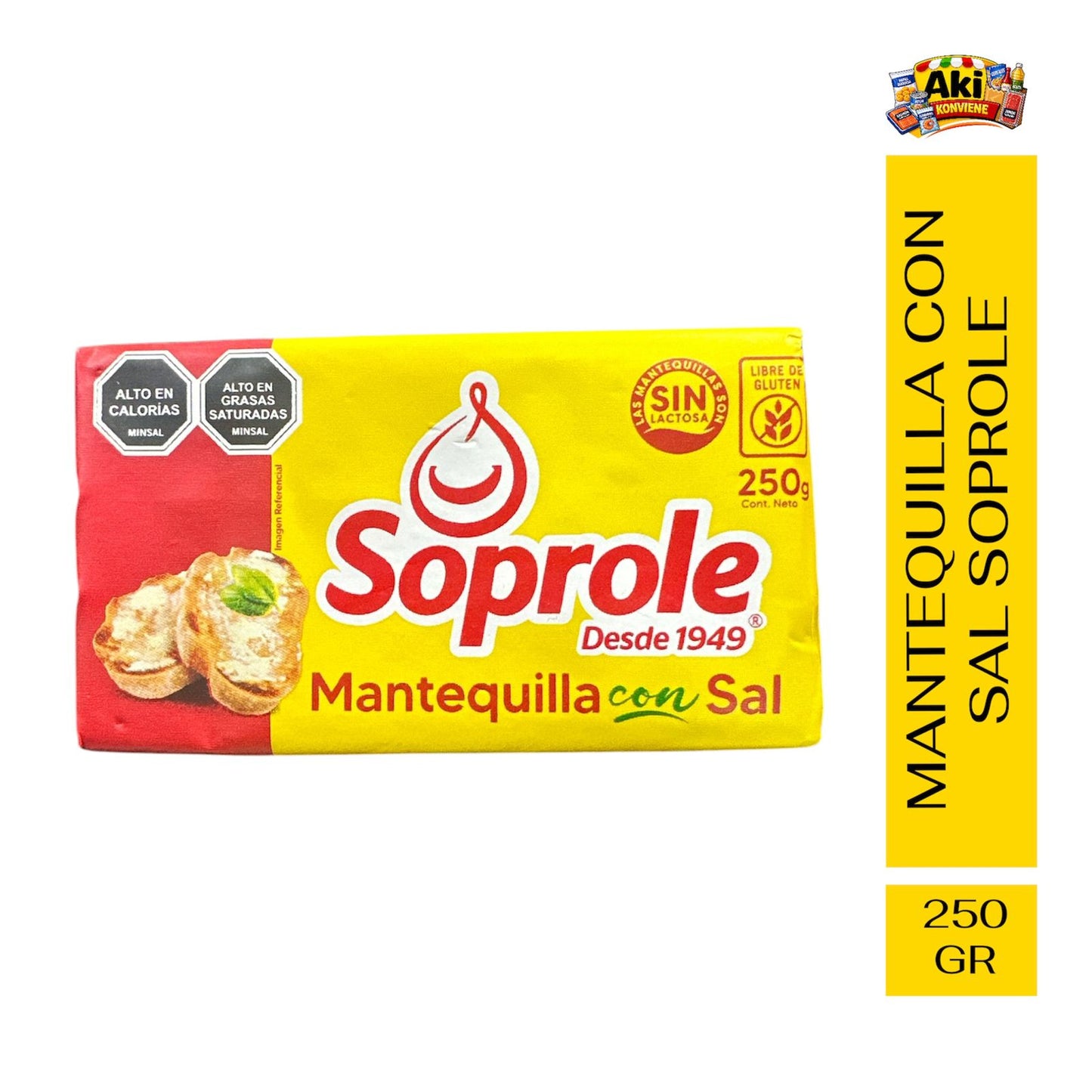 MANTEQUILLA SOPROLE CON SAL 250 GR