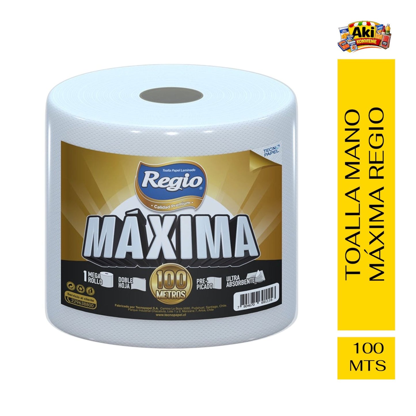 TOALLA MAXIMA REGIO 100 MTS (PREPICADA)
