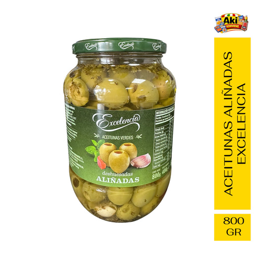ACEITUNAS VERDES EXCELENCIA ALIÑADAS 800 GR